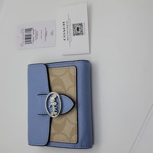 Coach Georgie Small Wallet In Signature Canvas